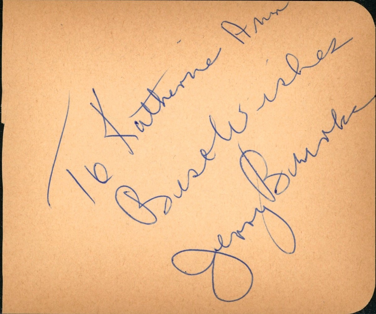 Vintage Jerry Burke Autograph Lawrence Welk Show