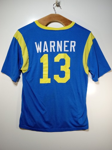 St. Louis Cardinals LA Rams Women's XL KURT WARNER #13 Throwback Jersey T Shirt - Picture 9 of 9