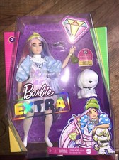 Barbie Extra Doll #2 in Shimmery Look with Pet Puppy - New Release 2020!