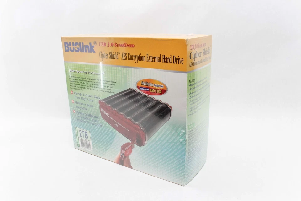 2TB BUSlink CipherShield AES 512-bit Key USB 3.0 eSATA SSD Desktop Drive - Image 2 of 4