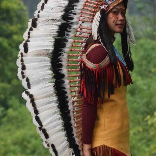 Turkey Feather Warbonnet Headband 