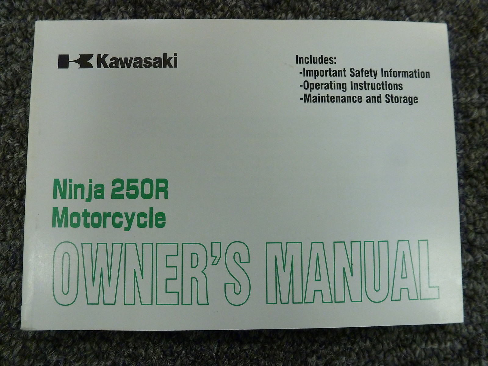 2003 Kawasaki Ninja 250R Motorcycle Owner Operator Maintenance Manual User Guide | eBay
