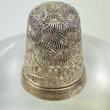 Antique Solid Silver Thimble Francis Webb 1886 2cm 5.9g