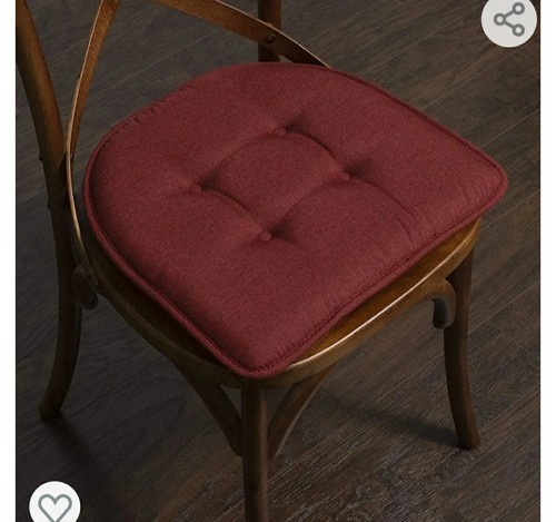 #608 Sweet Home Collection Chair Cushions Memory Foam Pads Tufted Slip Non Skid - Picture 5 of 6