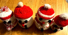 4 Handmade Crochet Snowman Crochet Over Styrofoam  — photo 5
