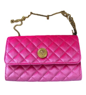 Versace Clutch Tasche Pink Samt Wie NEU La Medusa