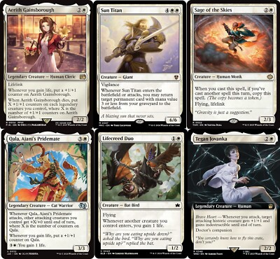 MTG Commander EDH Deck Aerith Gainsborough 100 Magic - Custom Deck Life Gain  NM