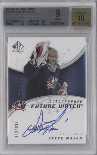 2008 SP Authentic Future Watch /999 Steve Mason #209 BGS 9 MINT Rookie Auto RC