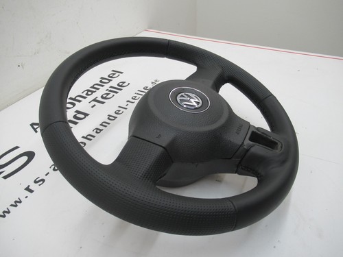 VW Golf V 6 5K 09-14 Leder Lenkrad Neu bezogen Echtleder schwarz 5K0419091H - Bild 4 von 15