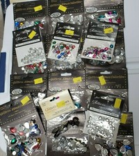 Wang's Gems Jewels Crystals Lot 18 Packs Glitterin' Stones Jewelry Crafting Etc