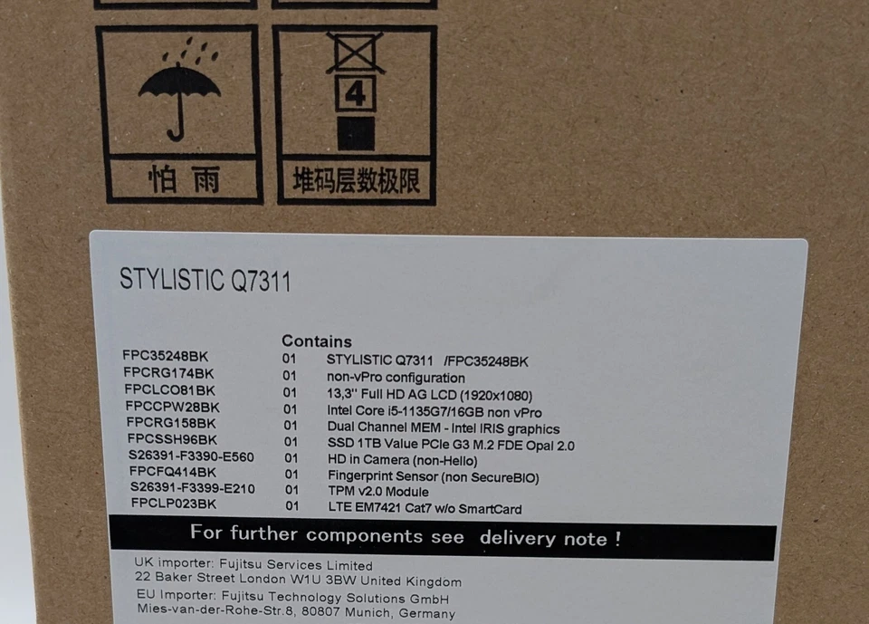 Fujitsu Stylistic Q7311 13,3" FHD  i5-1135G7, 16GB, 1TB SSD, LTE, Keyboard DE - Bild 3 von 3