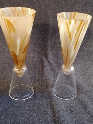 2 Glas Sekt Champagner Flöten Rosenthal designed von  ARLON BAYLISS Signiert!!!