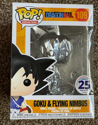 Funko Pop! Dragon Ball Goku & Flying Nimbus Chrome Funimation 25 Years Protector