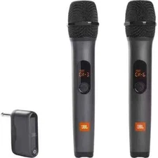 JBL Wireless Microphone System - Dual-Channel Receiver with Two Mics