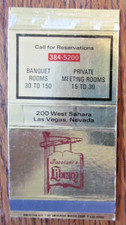 AMERICAN ACE MATCHBOX COVER: FACCIANI'S LIBRARY LAS VEGAS NEVADA MATCHCOVER -C15