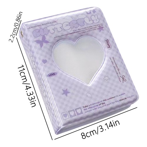 1x 3'' Kpop Card Binder Hollow Heart Fashion Photo Album Photocard Holder Album - Picture 7 of 16