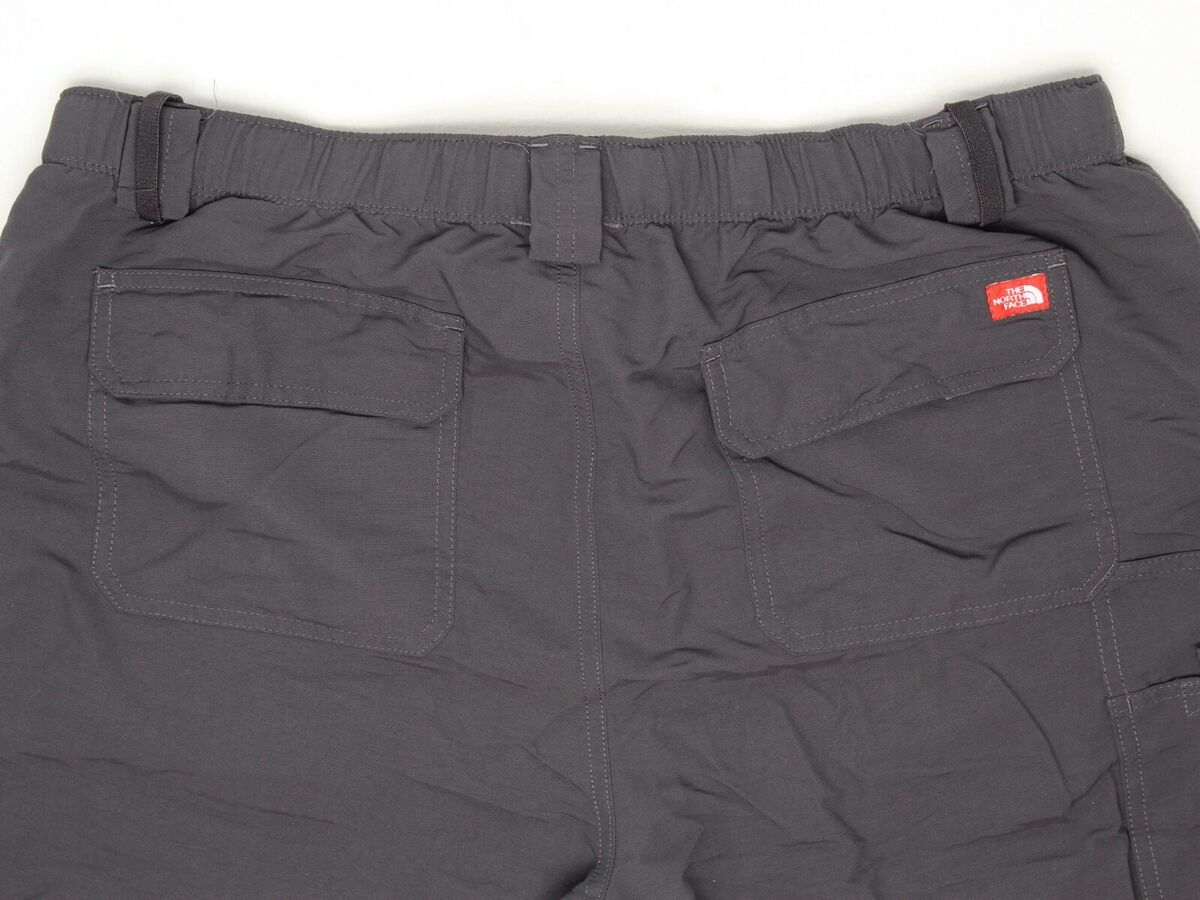 The North Face Mens Zip Off Shorts Pants L Dark Gray Cargo The North Face Mens Zip Off Shorts Pants L Dark Gray Cargo