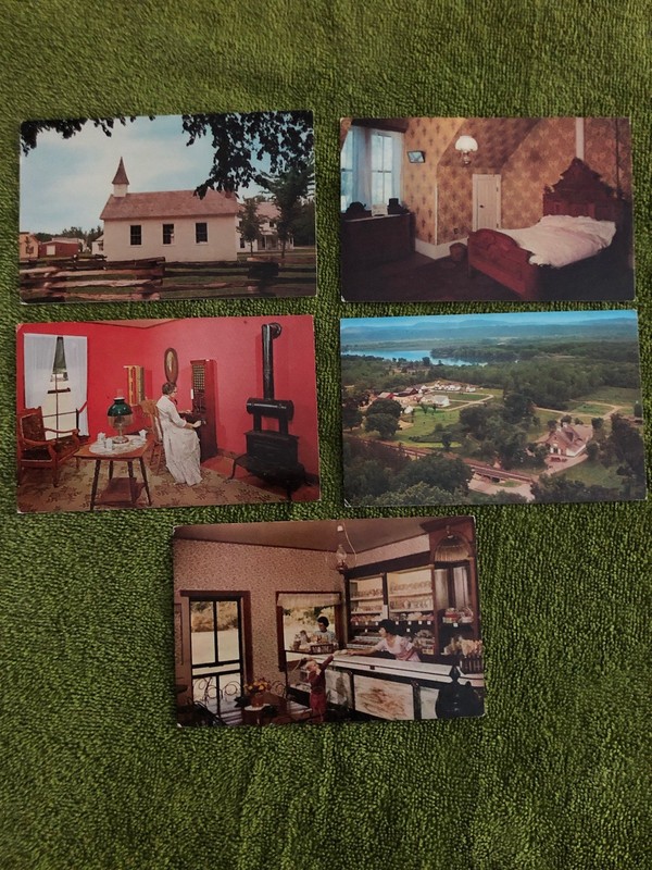 Lot Of 5 Vintage Chrome Postcards, Stonefield, Cassville, Wisconsin 