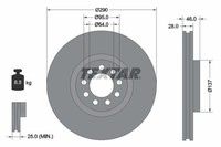 2X Textar Bremsscheibe 92155700 FüR Iveco Daily 4 6 5 Bus 26L11 29L11 29S11 60C5