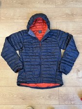 Rab PuffaJacket Size M Navy Cirrus Alpine Pertex Primaloft Insulated Hood Coat