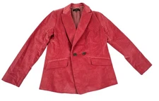 Talbots Coral Double Breasted Corduroy Blazer. Women's - Size 6P