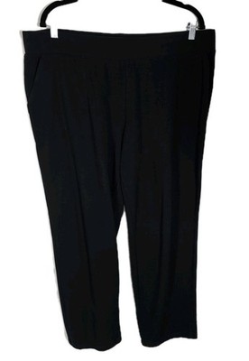 D &Co Wms 1Xp Black Cotton Spandex Pants S27