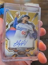 2025 Topps Tier One #BOA-EH Edgardo Henriquez Auto RC Break Out 154/299 Dodgers