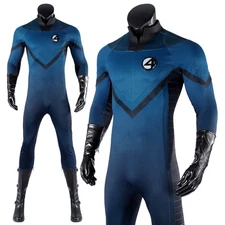 Fantastic Four 2005 Cosplay  Human Torch Costume Jumpsuit Halloween