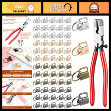 60 Sets Key Fob Hardware - 1" Keychain Kits with Pliers for Wristlet  Lanyard C