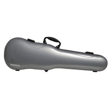 GEWA Violin Case, Air 1.7, Shaped, 4/4, Metallic Silver/Black, High Gloss, w/Sub