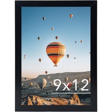 JCJMY 9x12 Picture Frame Black for Wall Hanging, Wall Mounting Horizontally o...
