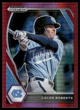 2021 Panini Prizm Draft Picks Prizms Red and Purple Hyper #138 Caleb Roberts BB