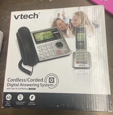 New In Box VTech-Cord/Cordless Answering, 1 corded Base 2 cordless  Handsets 