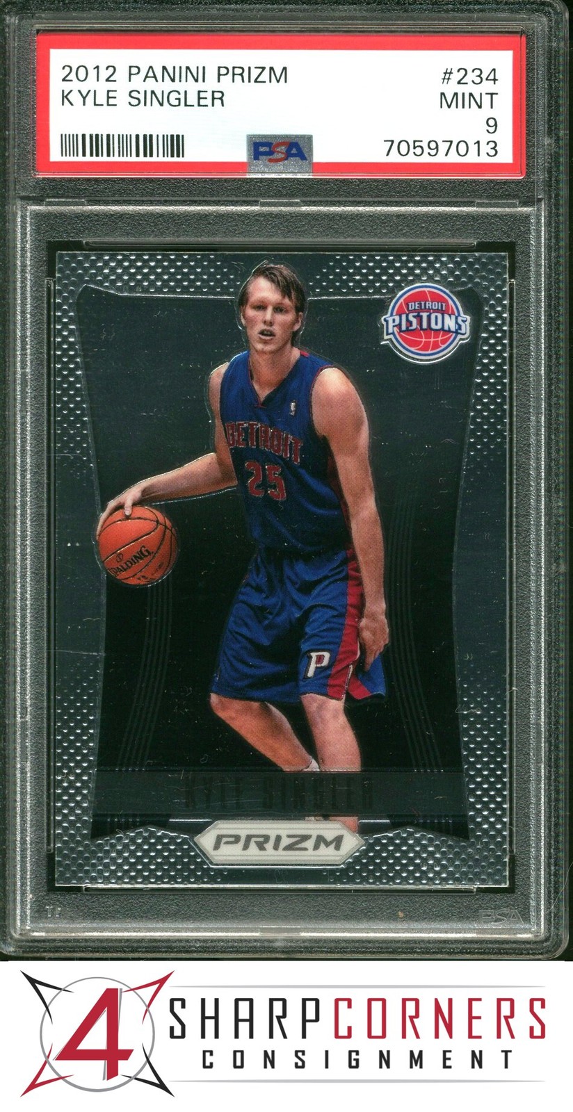 2012 PANINI PRIZM #234 KYLE SINGLER RC PSA 9
