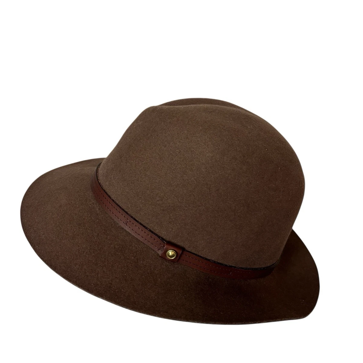 rag & bone Brown Fedora Hat Foldable And Travelable Four Seasons Wool Felt Outback Hat, Large - Scala Collection  main image 4