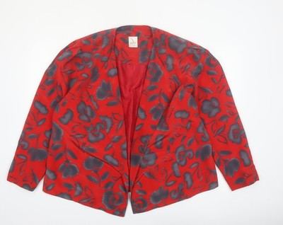 Rote Basic-Jacke Damen UK Größe 16 ELVI