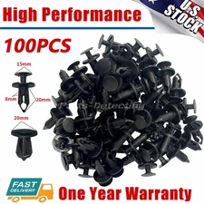 100Pcs 8mm Bumper Clips Auto Car Hole Retainer Rivets Fastener Fender Push Pin