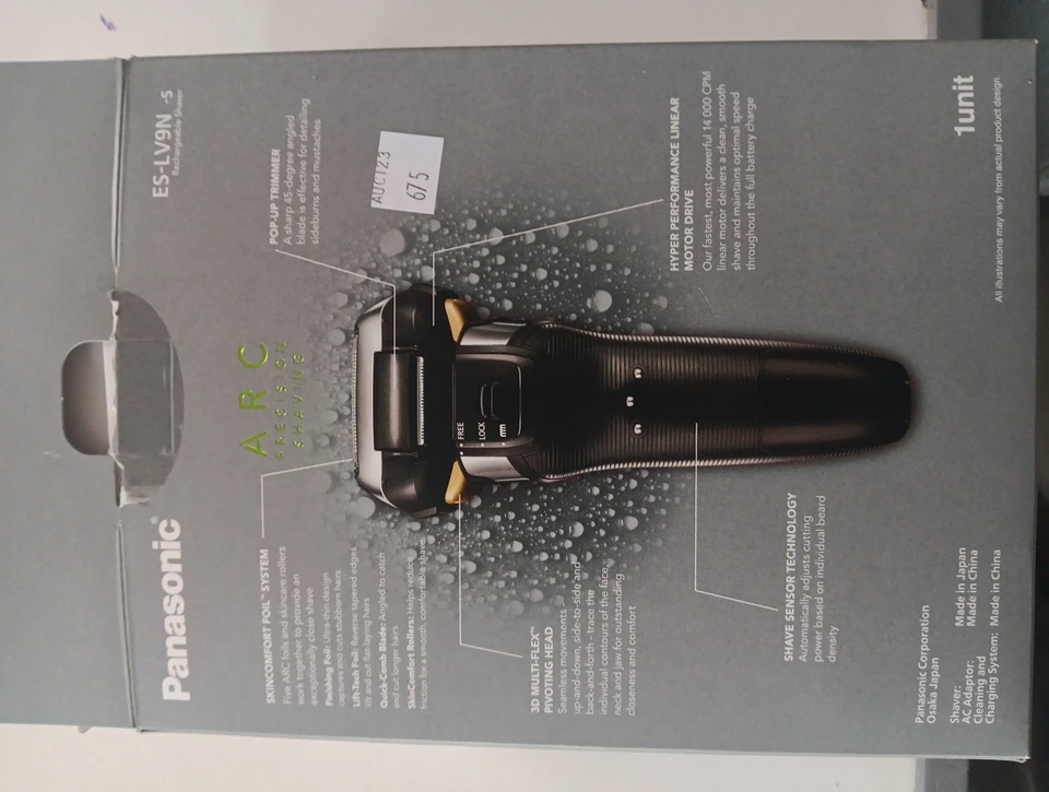 Barbeador Elétrico Panasonic ARC Precision Advanced 5 Lâminas, Prata ES-LV9N - Imagem 3 de 3