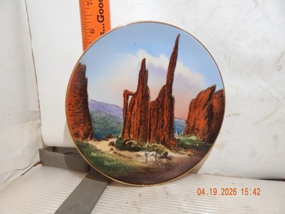 Antique Jonroth Studios plate-Shows Cathedral Spires in Garden of the Gods