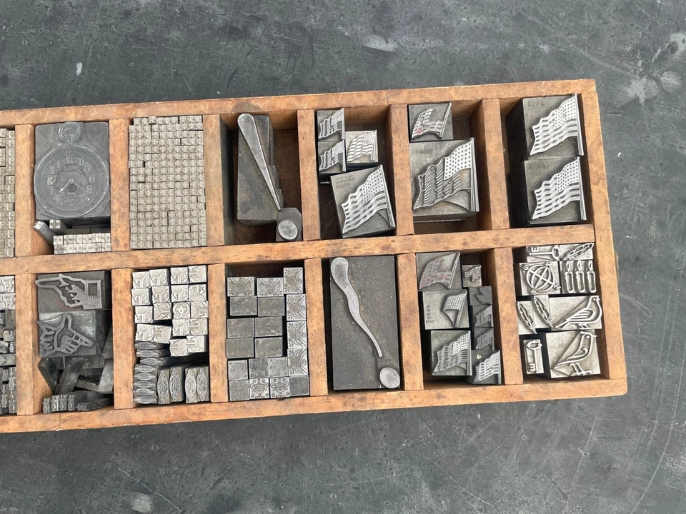 Letterpress Metal Type - 14 7/8 in. x 4 7/8 in. Quarter Case with Ornaments #2 - Image 4 of 4