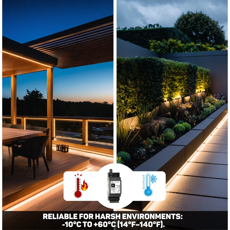 DIN Rail LED Dimmer 1 Channel 0 10V Control 12 48V DC 8A Driver PWM Soft Start - Image 2 of 4