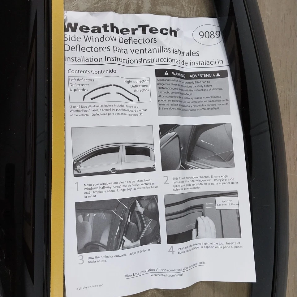 Weathertech Side Window Deflectors; Front and Rear; Dark Smoke(07-21 Tundra Crew - Image 2 of 4