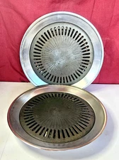 Set of Two Stovetop Indoor Grill Pans for Veggies / Meat