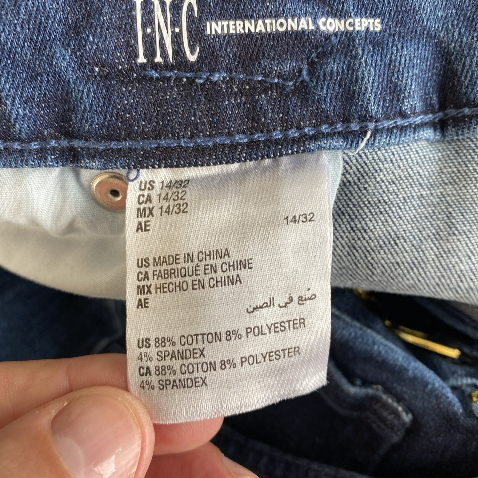 Pantalon Mujer Jean vaquero Acampanados Pierna Ancha INC Denim International