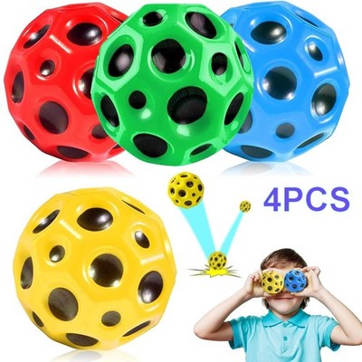 4x Gummiball High Bouncing Ball Space Jump Ball Mondball Hüpfbälle Super High
