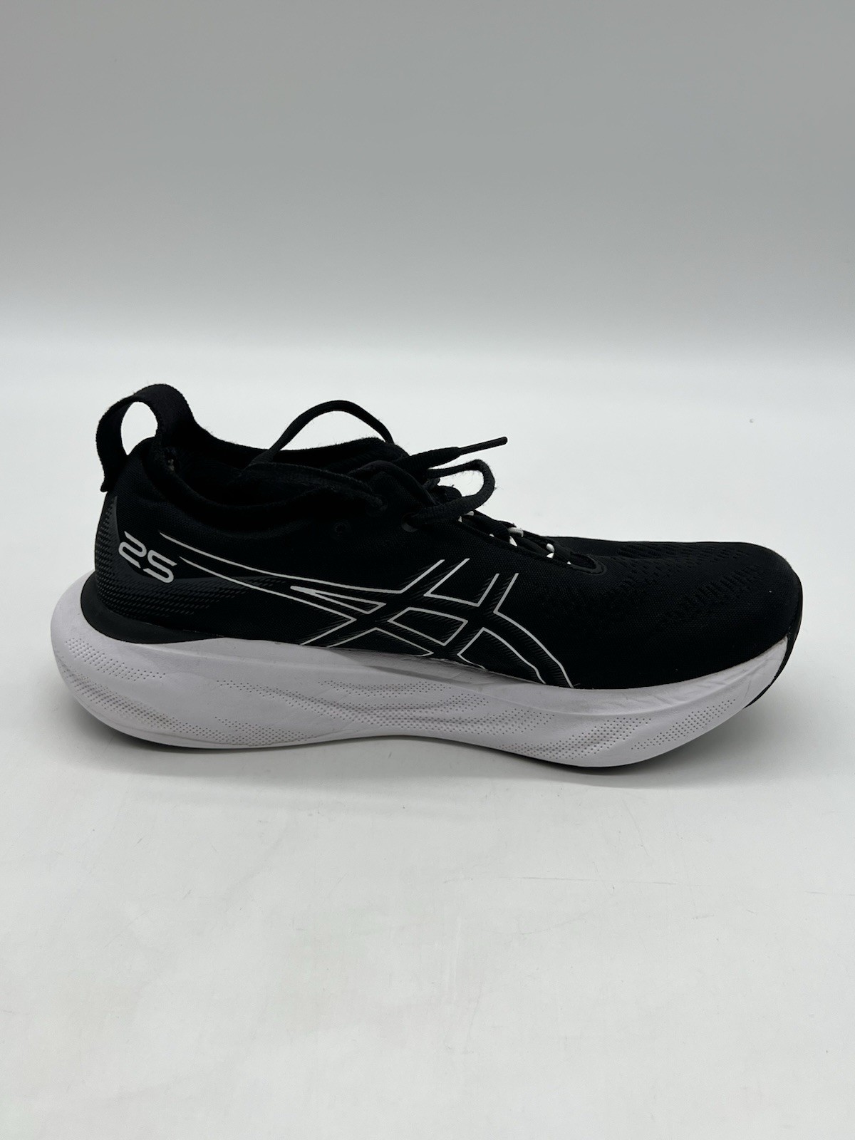 Asics Gel-Nimbus 25 Women's 9 Black White Mesh Running Sneakers Shoes. thumbnail 12