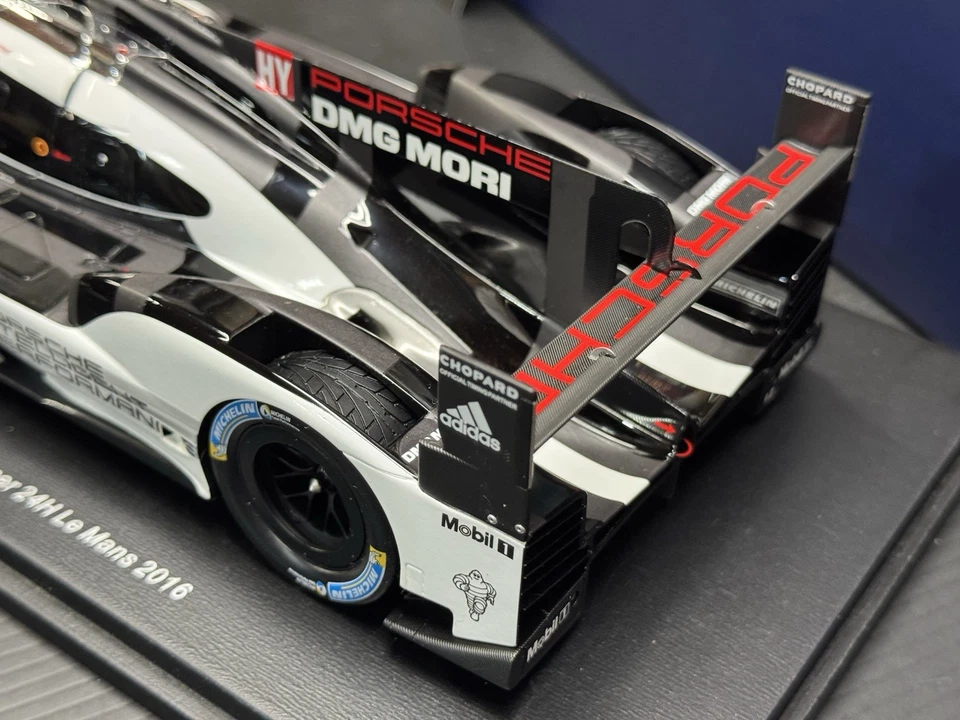 Porsche 919 Hybrid #2 ganador Le Mans 2016 Dumas Jani con vitrina 1/18 Spark Foto 4 de 4