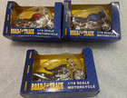 Lot of 3 Maisto Road & Track 1:18 Scale Yamaha Motorcycles, 2 Bmw and other.