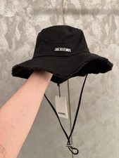JACQUEMUS Le Bob Artichaut hat Black Denim Brand New With Tags Size 56