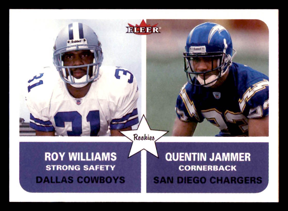 2002 Fleer Tradition #277 Quentin Jammer Roy Williams Chargers Cowboys